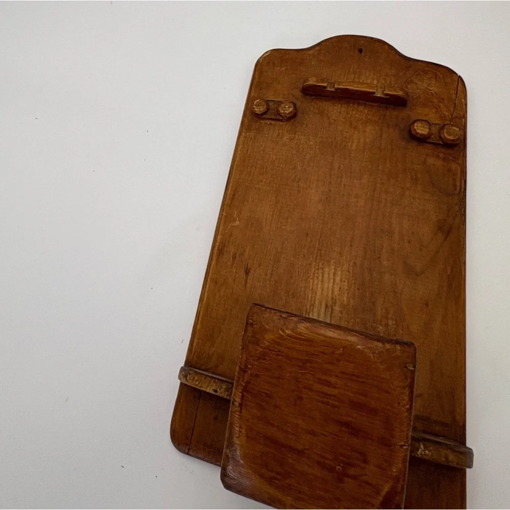 Rustic Brown Wooden Wall Decor - Notepad Holder